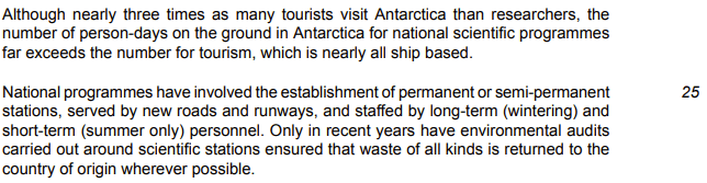Sample Question - IGCSE English Paper 1 - Antartica